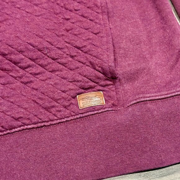 L.L. Bean Women's Quilted Quarter-Zip Pullover - Purple - Picture 3 of 6